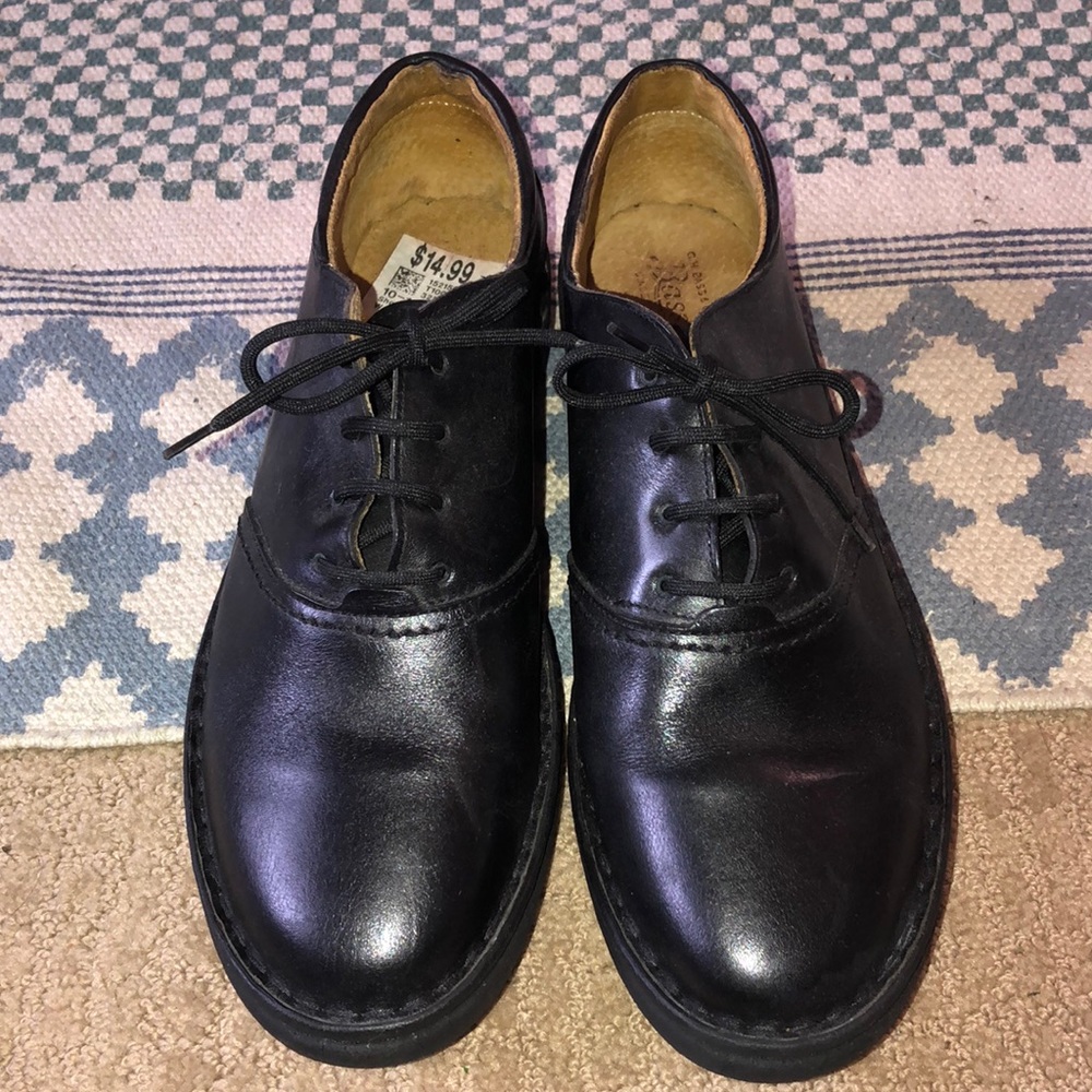 90s Black Oxford Shoes